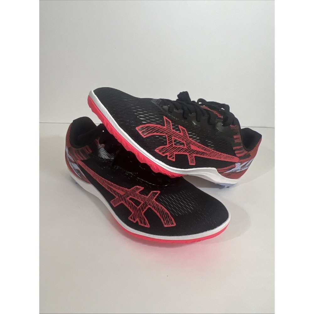 Asics Resurgence XC With Cleat Screws. Size 8 Black/Red Unisex Track And Field